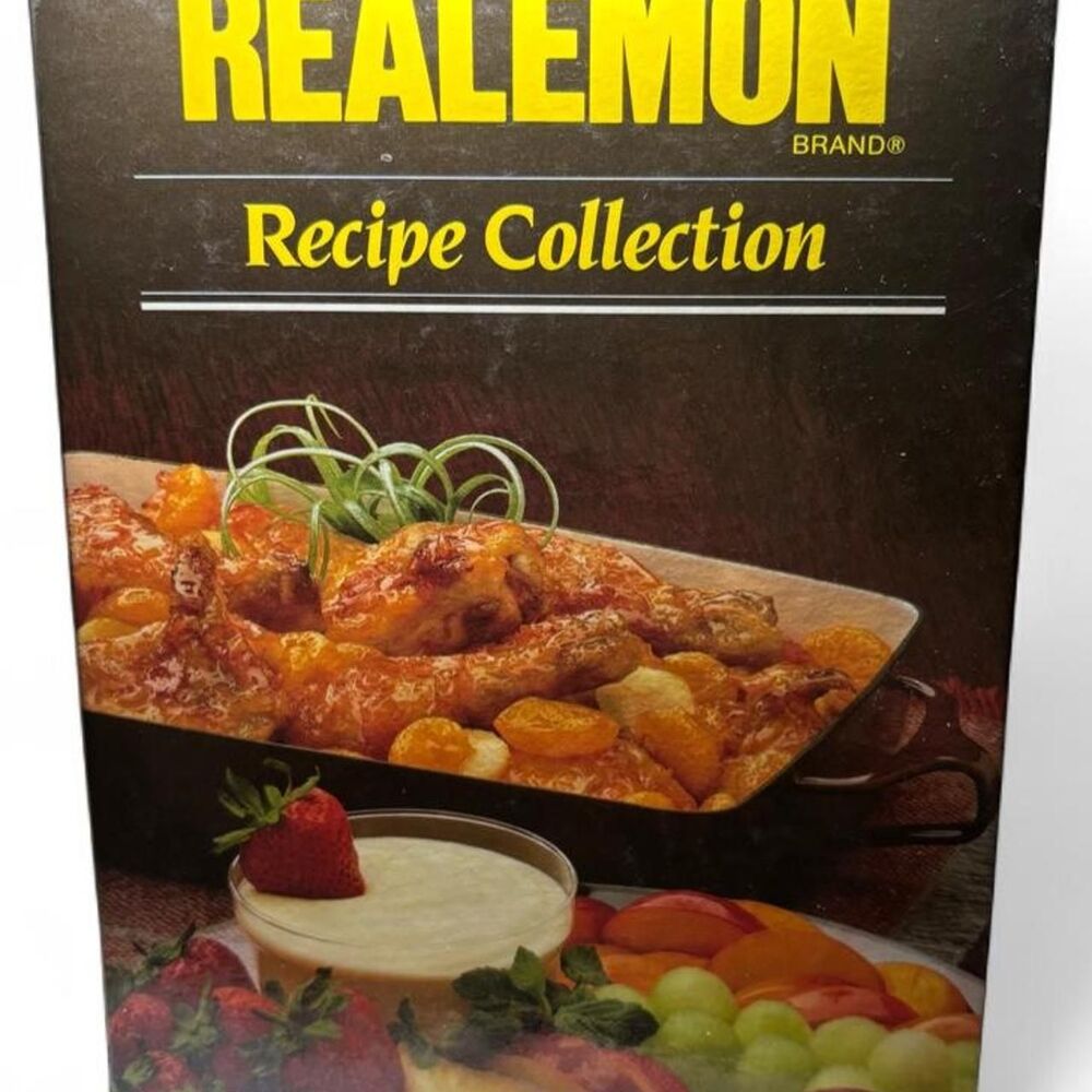 Vintage 1987 ReaLemon Recipe Collection Cookbook Retro Kitchen Spiral Bound